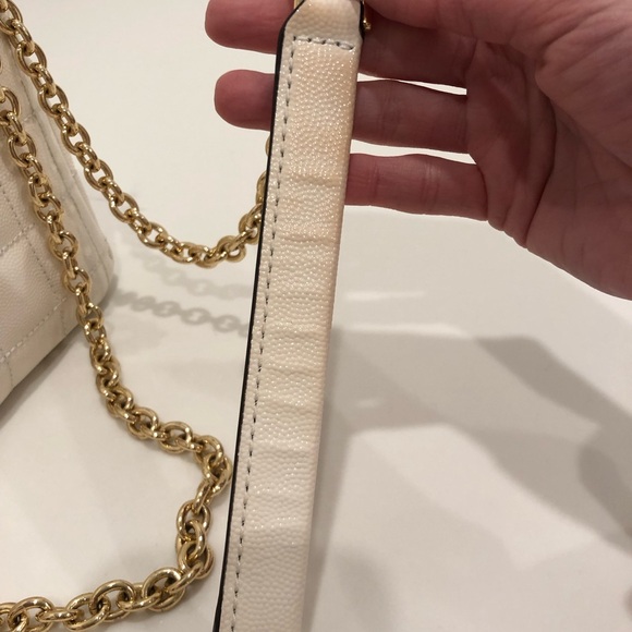 Michael Kors Cream and Gold Studded Crossbody Bag - Picture 7 of 7